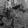 Лесник Мамыкин Василий Павлович с лошадью на стоянке родника Ак-Чокрак