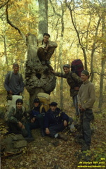 Сераус. Дерево с дуплом у верхнего края тропы на Алушту
