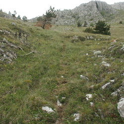Старая дорога у низовий Стратогая. Нижний участок