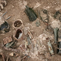 Раскопки немецких позиций у северо-восточной оконечности села Бондаренково в 2015-ом году