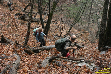 Теснина урочища Сказочное и траверс левого склона выше калитки